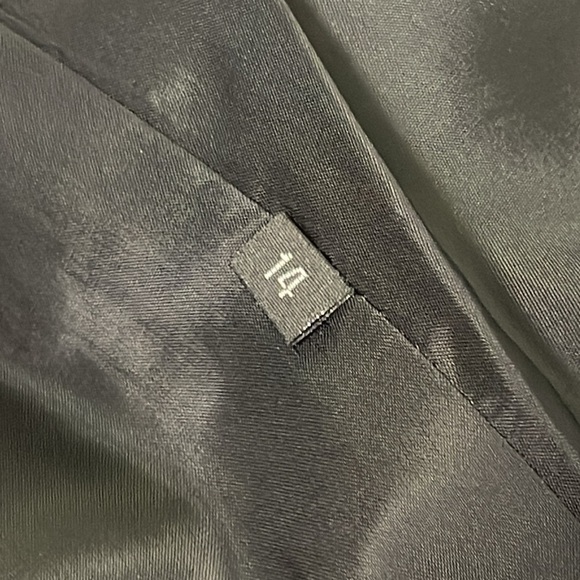 DONCASTER Women’s Blue Tweed Jacket - Sz 14 Ruffle Collar Career - Picture 12 of 12